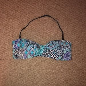 Strapless Bikini Top Patterned